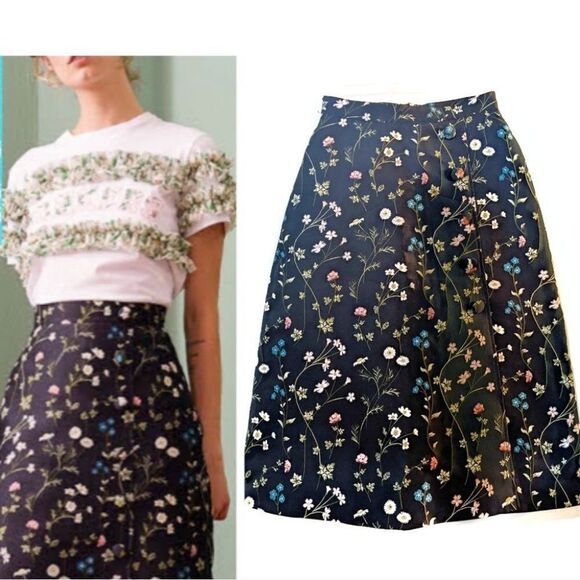 GIUSEPPE Di Morabito | Floral Jacquard A-line Skirt - Picture 1 of 12